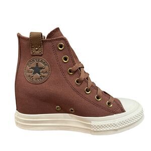 Converse Women's Chuck Taylor All Star Wedge Platform Studded Western Brown